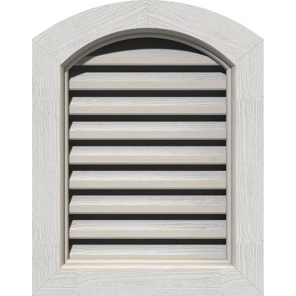 Arch Top Gable Vent, Functional, Western Red Cedar Gable Vent w/ Brick Mould Face Frame, 12